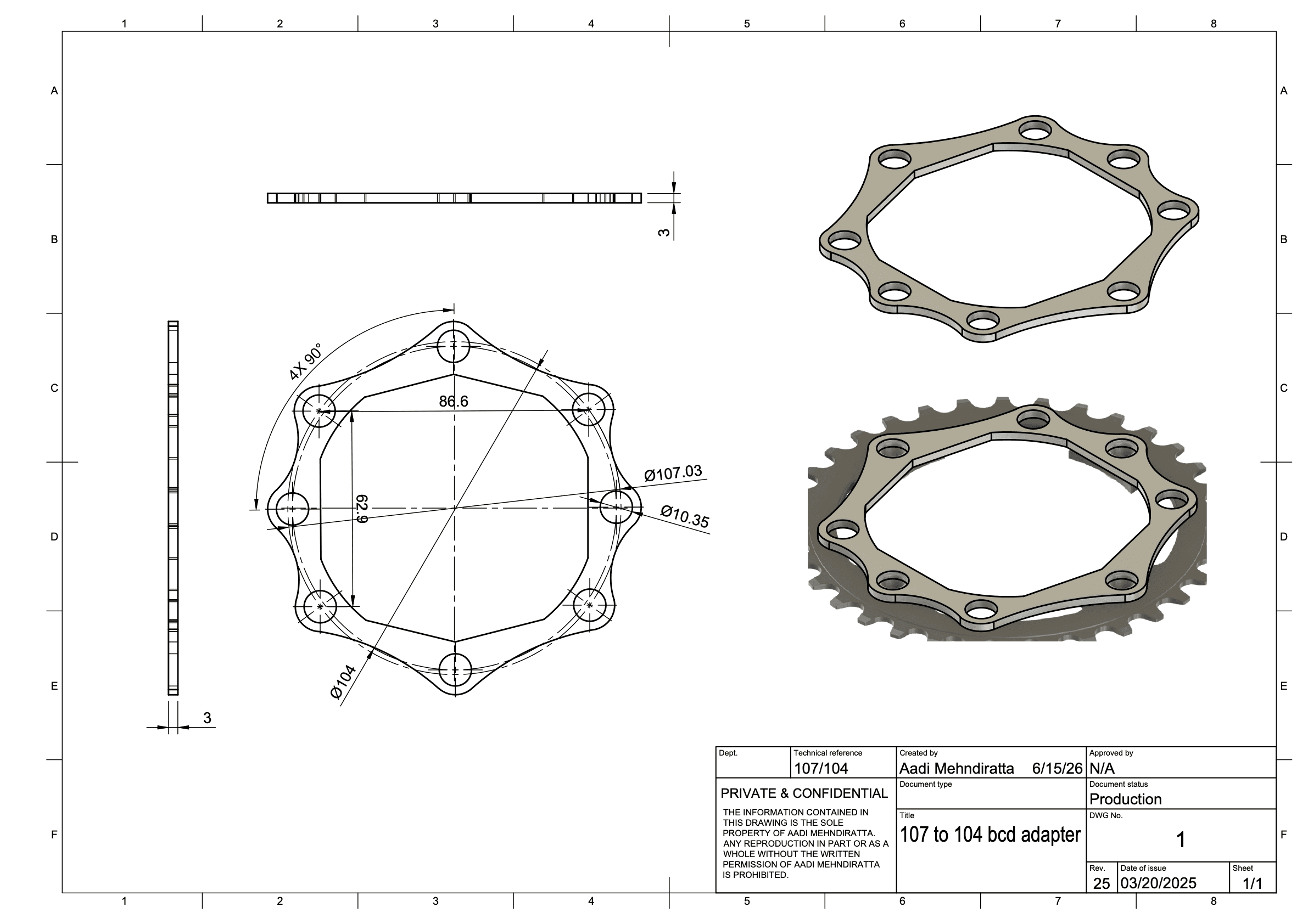 Bolt Circle Adapter
